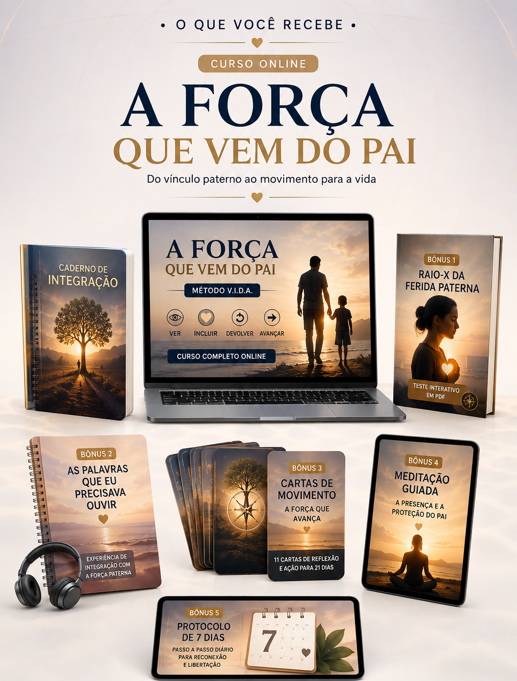 Bônus inclusos: Raio-X da Ferida Paterna, As Palavras que Eu Precisava Ouvir, Cartas de Movimento e Termo de Autorização para Avançar
